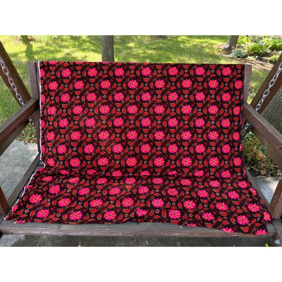 Stunning Groovy Floral Vintage Fabric French Terry 60s 70s 98.5x48” - Picture 1 of 6